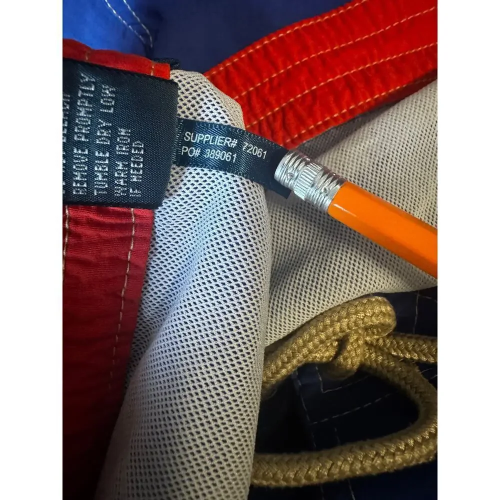 Polo Ralph Lauren Swim Trunks Blue Cargo Board Shorts Mesh Lined Size XL